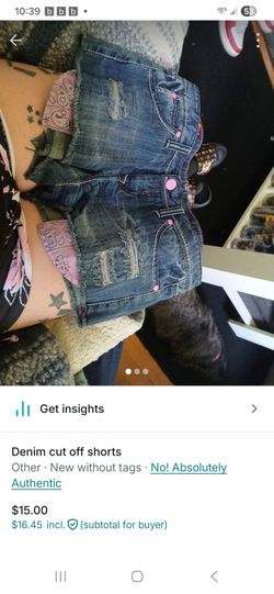 Womens denim cut off shorts