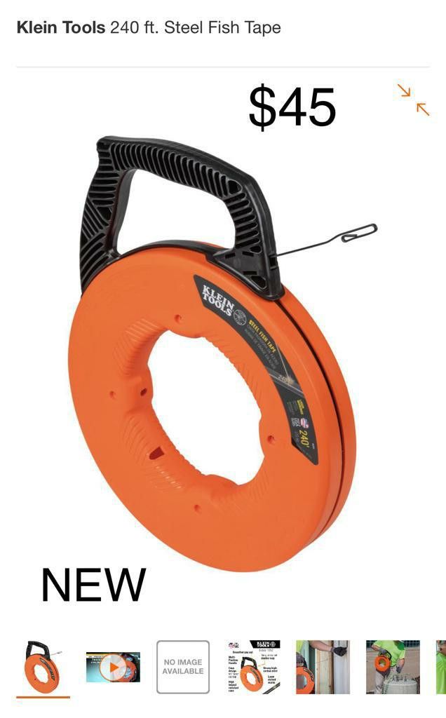 Klein tools 240ft. Steel fish tape