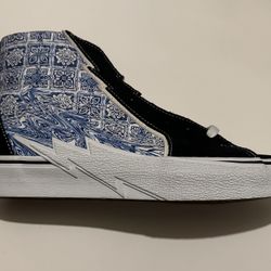 (NEW)Vans SK8 Lightning Bolt Sole HI’s..SIZE: 10.5 Bl/Blk/Wht