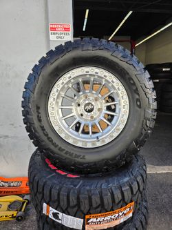 17" AX off-road rims wheels/ 33x12.50R17 RT tires
