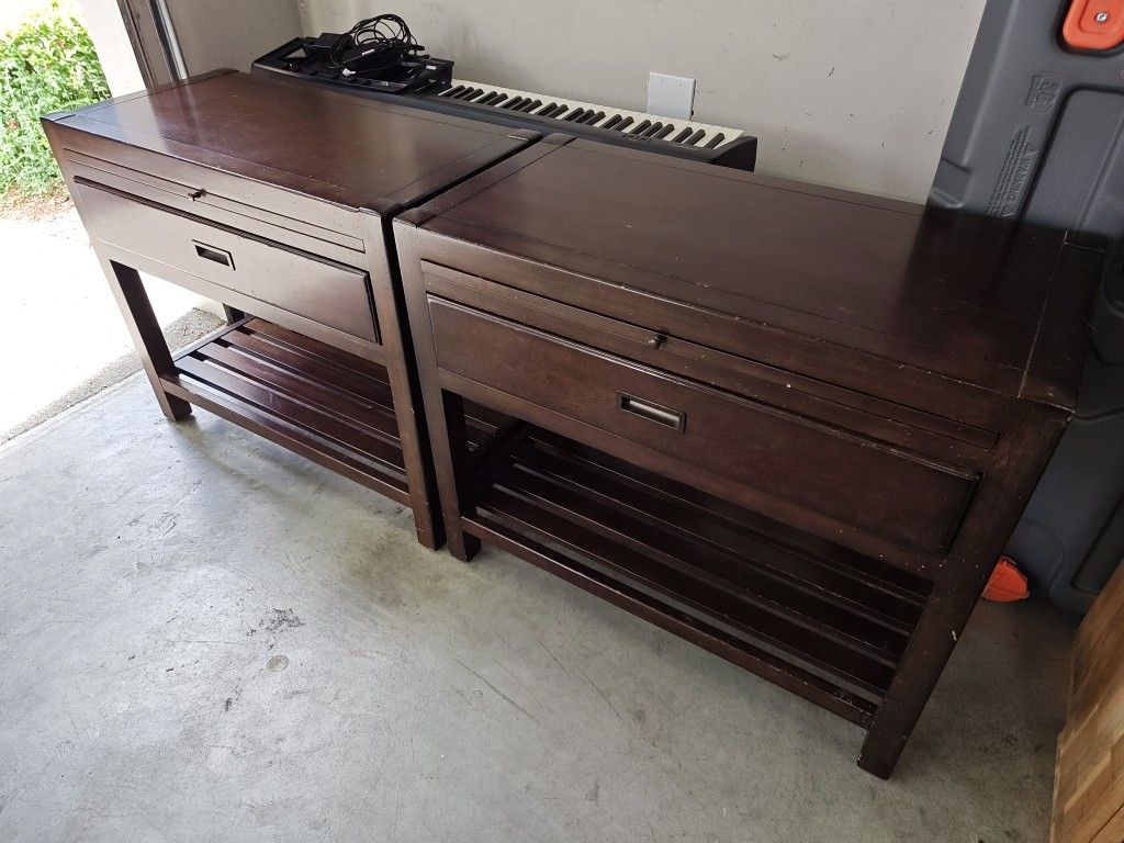 Thomasville Solid Wood Bedroom Side Tables