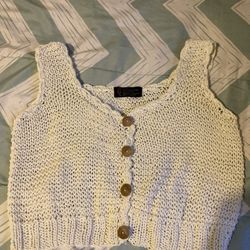 Knitted Off White Top