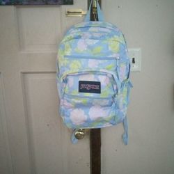 Jansport Flowered Blue Backpack