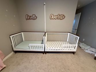 Set of 2 Babyletto Hudson 3-in-1 Convertible Cribs