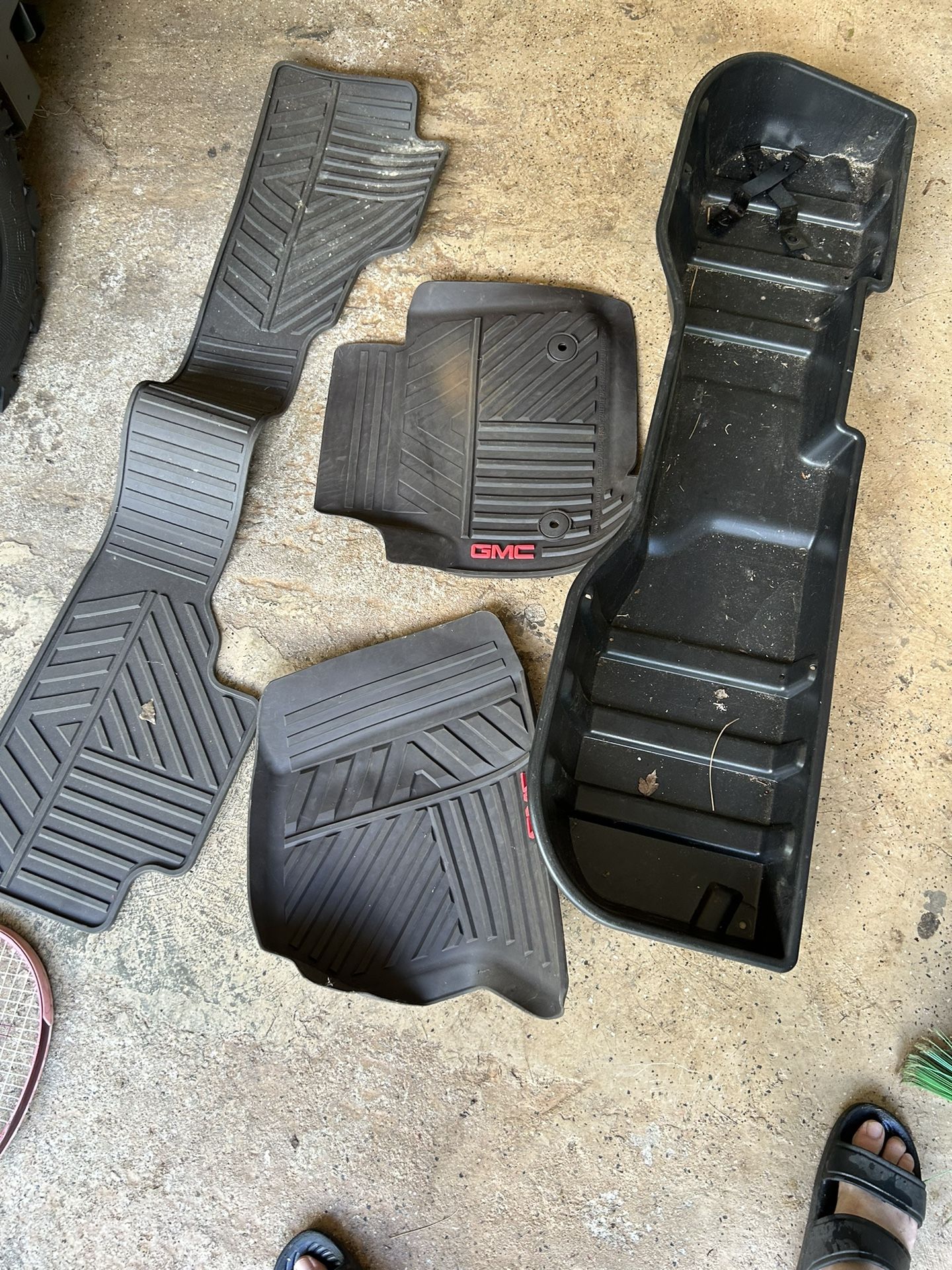 GMC Floor Mats And Container For Under Back Seat