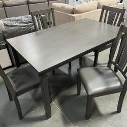 New!!5pcs Dining Set, Table And Chairs, Table, Chairs, Kitchen Table, Casual Dining Set, Dining Set For Apartment Small Kitchen Area,Dining Room Table