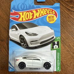 Hot Wheels 2019 Tesla Model 3 White, First Edition ﻿ Item#1978 