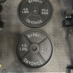 New Pair of 45lb Olynpic Weights 