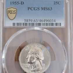 1955 D Washington Quarter 