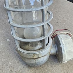 Vintage Industrial Safety Light Lamp 