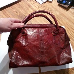 Vintage Genuine Eel Skin Handbag 