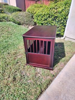 Wooden Dog Crate – Furniture Style End Table, Large