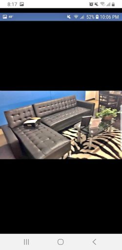 New Black Futon Sectional Sofa