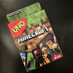 Brand New Minecraft Uno Card Set