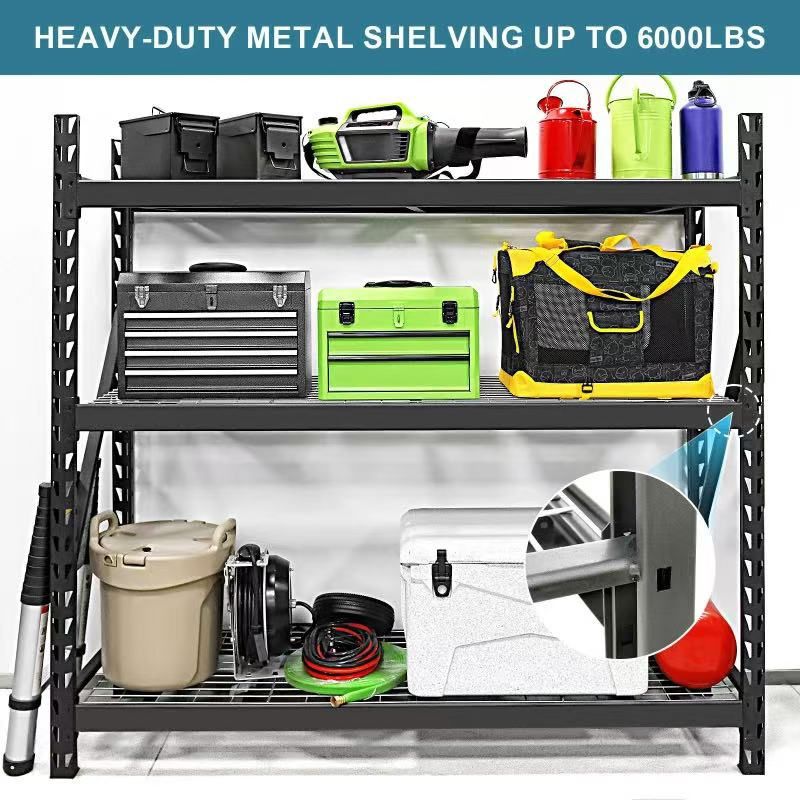 Garage Shelving Heavy Duty 72"H x 77"L, 6000LBS Capacity