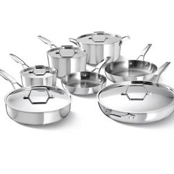 Calphalon Premier Stainless Steel 10-Piece Set Pots & Pans