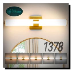 ✨ Modern Gold LED Bathroom Vanity Light 22.8" – Over Mirror Wall Fixture | Acrylic Shade | Luxury Bath Lighting