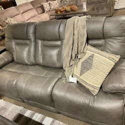 💥Wurstrow Smoke Leather Power Reclining Sofa

💥👈Financing Available Only $10 Down Payment🥳