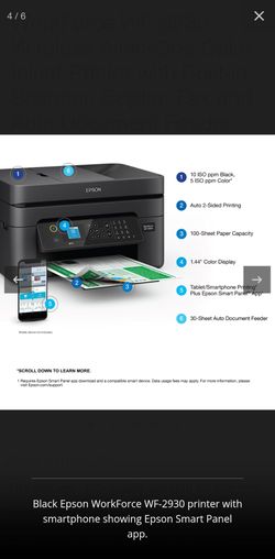 2026 Epson WF-2930 Color Printer and compatible ink cartridges.