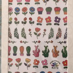 Cactus Nail Art Decals