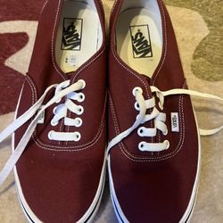 Red Vans Size 10.5