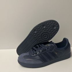 Adidas Samba ADV Preloved Ink  Gold Metallic Men's Shoe Size 9.5 (JH8803)