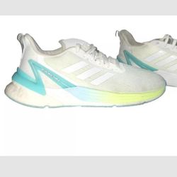 adidas Response Super White Hi-Res Yellow 2021 Womens Size 6.5 Shoes Turquoise 