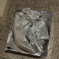 Silver Thigh High Boots- Size 9 (Women’s)
