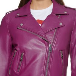 XL Plum/Purple  Faux Leather Moto Jacket Unisex 