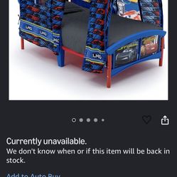 Disney Pixar Cars Bed With Removable Tent
