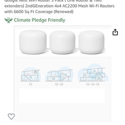 Google Nest Wi-Fi Router 3 Pack