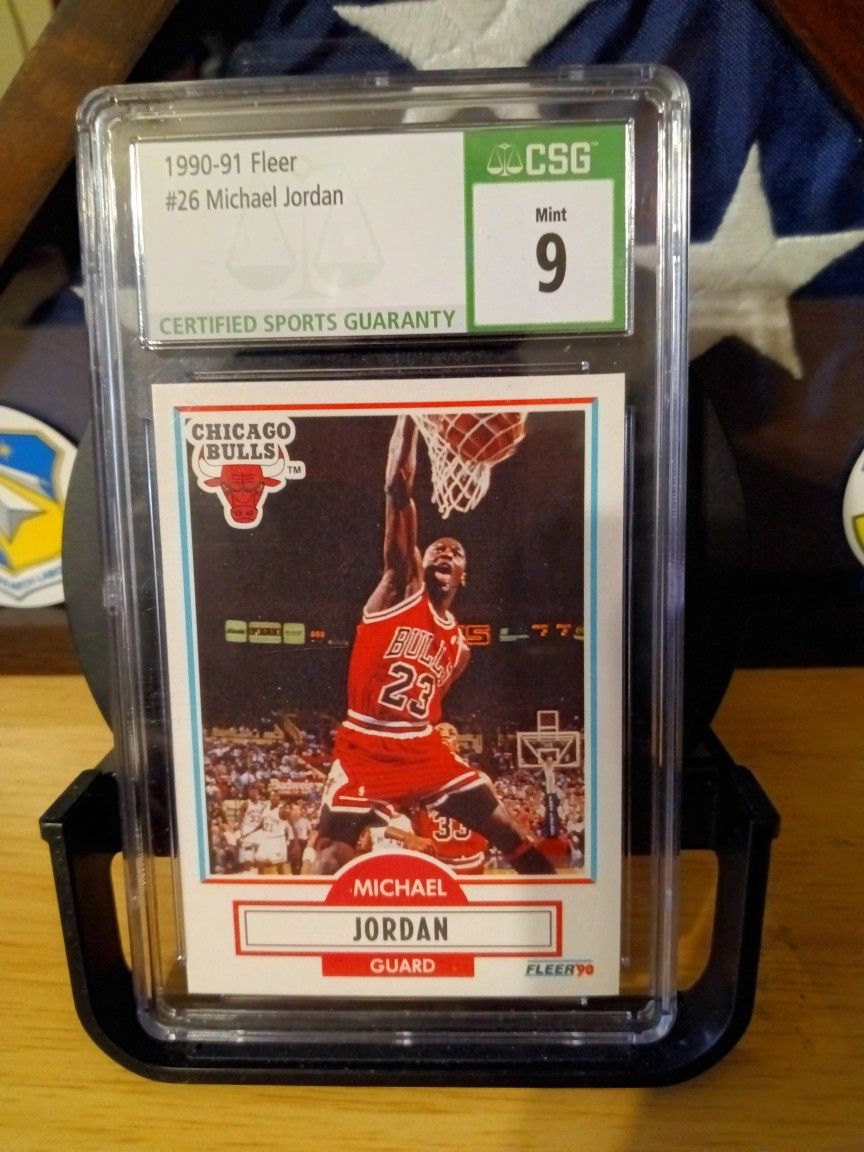 1990 91 Fleer #26 Michael Jordan CSG Mint