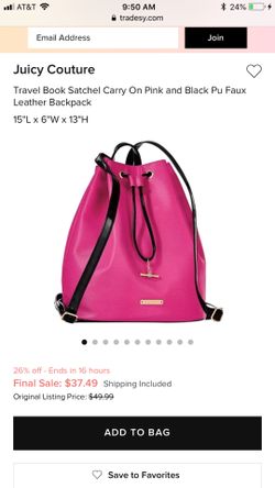 JUICY COUTURE CARRY ON BACKPACK - BRAND NEW