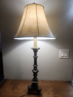 Lamp, bronze structure.