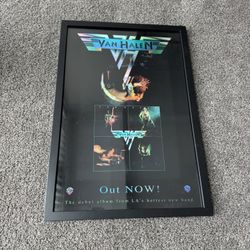 Van Halen 1 Self titled Holographic poster framed 