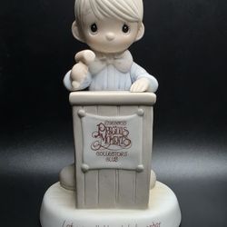 Precious Moments 1981 Charter Member Figurine Let Us Call the Club to Order