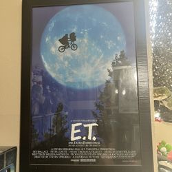 ET  Original Poster 1984.    With Frame.  