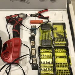 Milwaukee Drill With Tool Bag And Charger 
