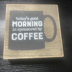 Quirky Wood Coffee Sign - Great Condition 