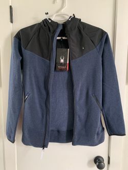 Spyder Active Men  Jacket  Size S Navy Blue Black Zip Up. NWT