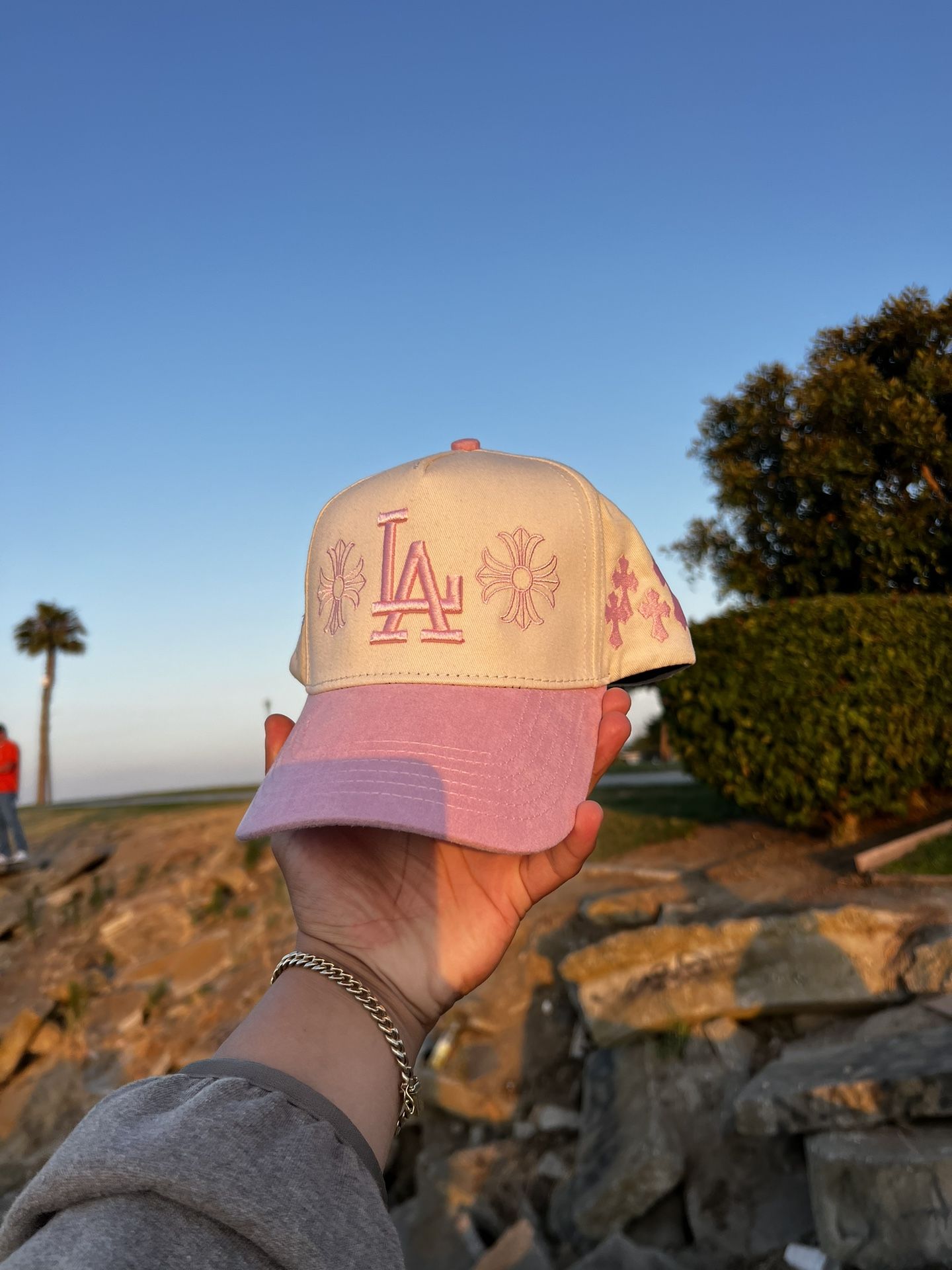 Chrome Heart Pink La Dodgers Hat