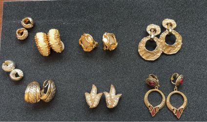 Vintage clip on earrings