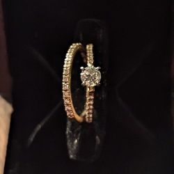 Diamond Ring And Wedding Band Set