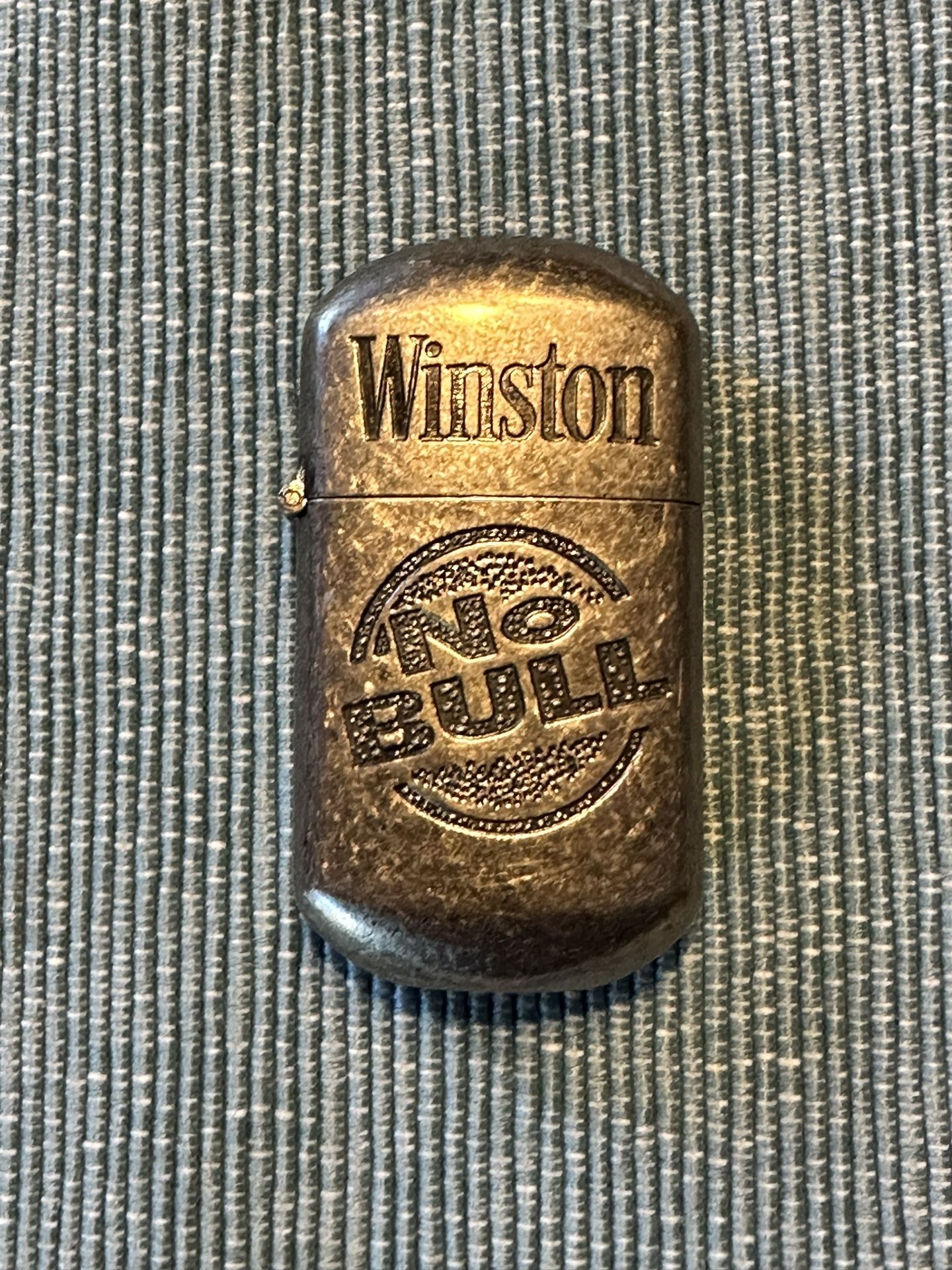 Vintage Winston Cigarettes NO BULL Chrome Full Size Collectible Promo Lighter
