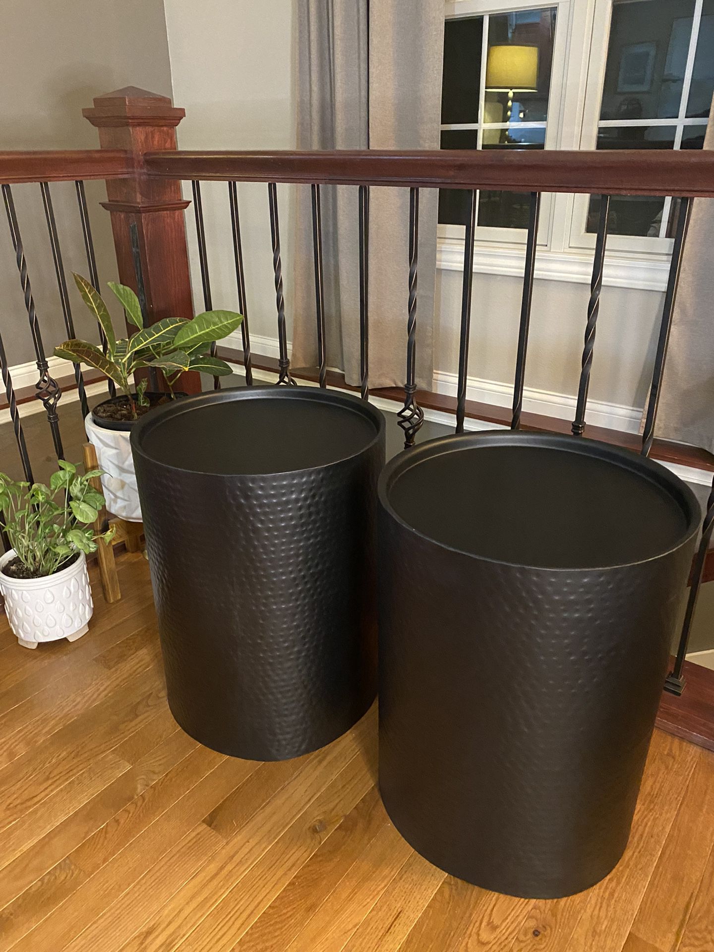 Project 62 Manila Cylinder Drum Accent Tables - See Description For Details 