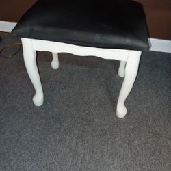 Wood Vanity Stool 