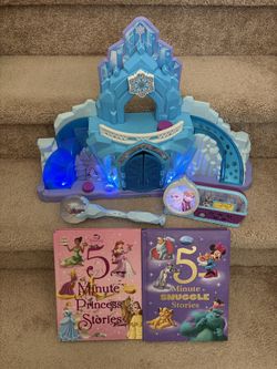 Frozen Let It Go Magic wand, alarm clock, Little People castle, 5 Minutes Princess Stories