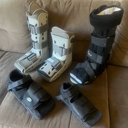 Set of 5 Leg/Foot Braces Walking Casts (Adult 6-10