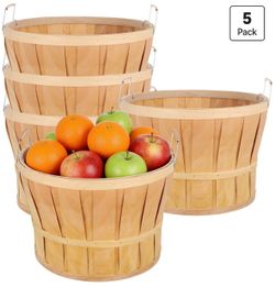 Wooden Baskets - 5 Pack
