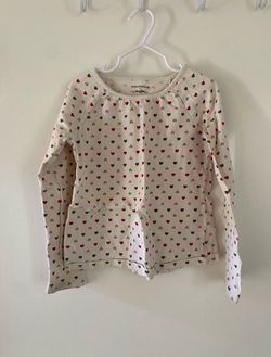 Wonderkids -  Size 5 Girls Long Sleeve Heart Shirt - Pre-owned - Good Condition - Soft Fabric